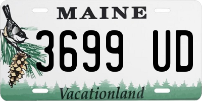 ME license plate 3699UD