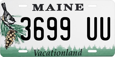 ME license plate 3699UU