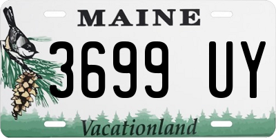 ME license plate 3699UY