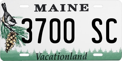 ME license plate 3700SC
