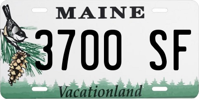 ME license plate 3700SF