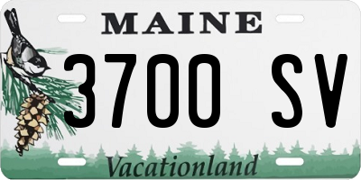 ME license plate 3700SV