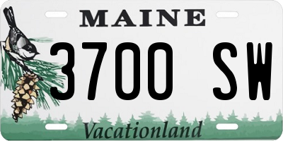 ME license plate 3700SW