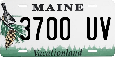 ME license plate 3700UV