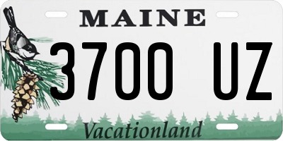 ME license plate 3700UZ