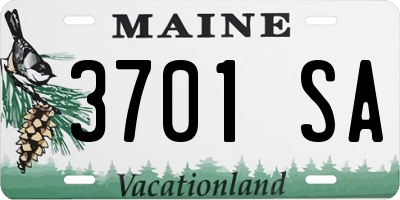 ME license plate 3701SA