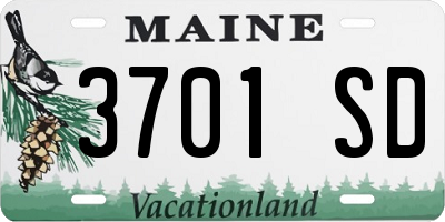 ME license plate 3701SD