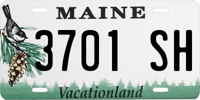 ME license plate 3701SH