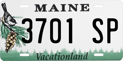 ME license plate 3701SP