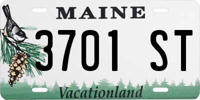 ME license plate 3701ST
