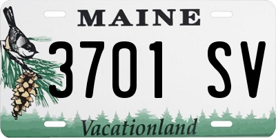ME license plate 3701SV