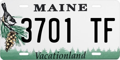 ME license plate 3701TF