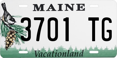 ME license plate 3701TG