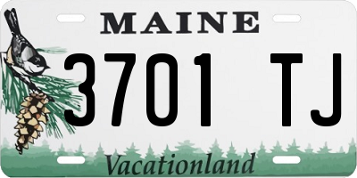 ME license plate 3701TJ