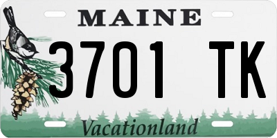 ME license plate 3701TK