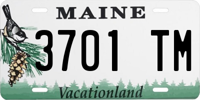 ME license plate 3701TM