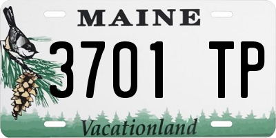 ME license plate 3701TP