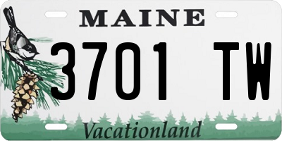 ME license plate 3701TW