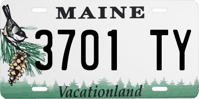 ME license plate 3701TY