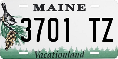 ME license plate 3701TZ