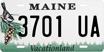 ME license plate 3701UA
