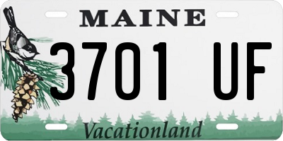 ME license plate 3701UF