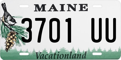 ME license plate 3701UU