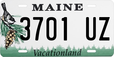 ME license plate 3701UZ