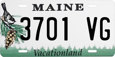 ME license plate 3701VG