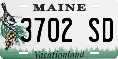 ME license plate 3702SD