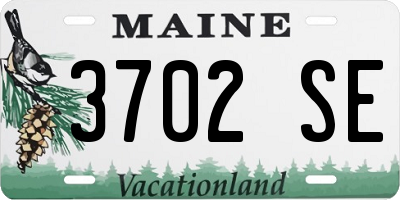 ME license plate 3702SE
