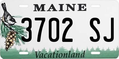 ME license plate 3702SJ