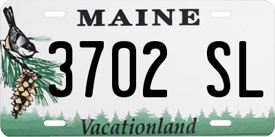 ME license plate 3702SL