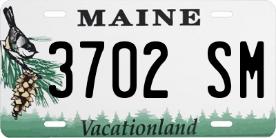 ME license plate 3702SM