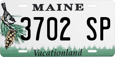 ME license plate 3702SP