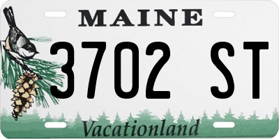 ME license plate 3702ST