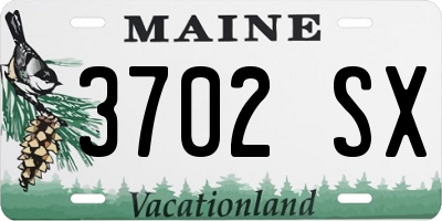 ME license plate 3702SX