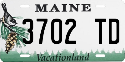 ME license plate 3702TD