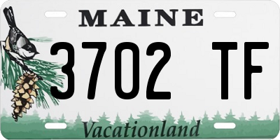 ME license plate 3702TF