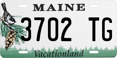 ME license plate 3702TG