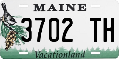 ME license plate 3702TH