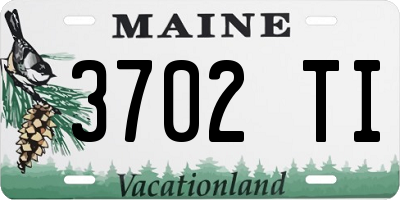 ME license plate 3702TI