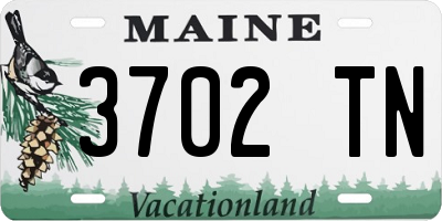 ME license plate 3702TN