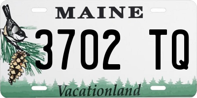 ME license plate 3702TQ