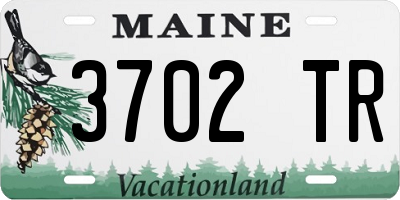 ME license plate 3702TR