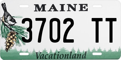 ME license plate 3702TT