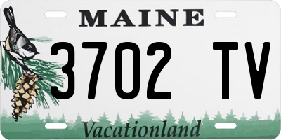 ME license plate 3702TV
