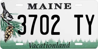 ME license plate 3702TY