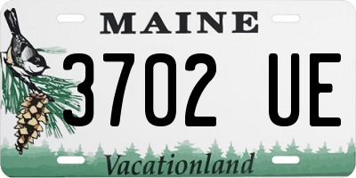 ME license plate 3702UE