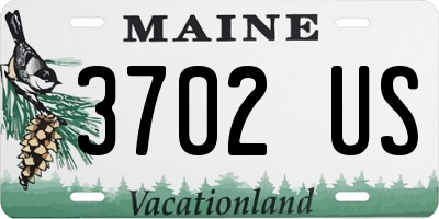 ME license plate 3702US